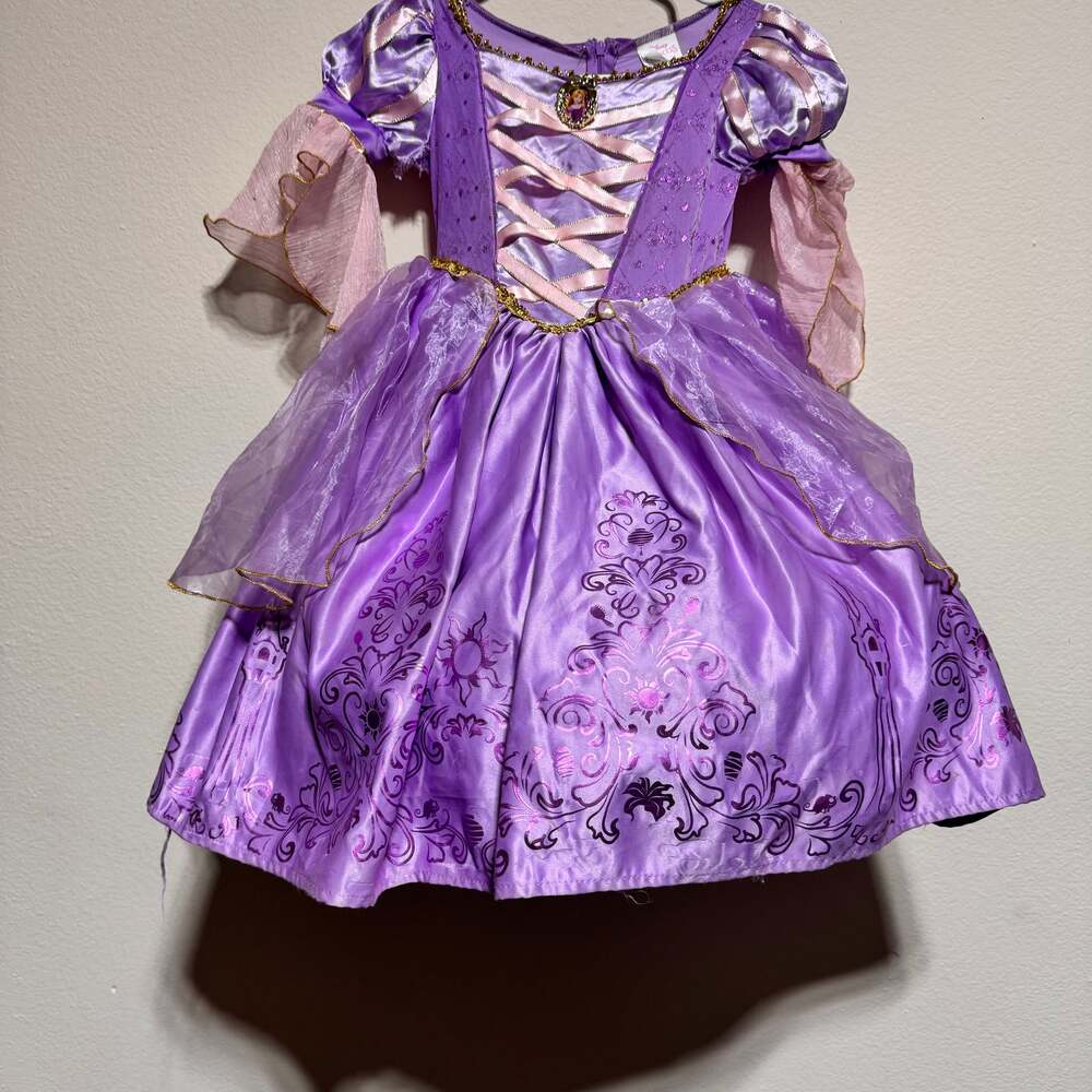 Disney Princess Rapunzel Deluxe Girls Costume Party Dress Size 4 Kids